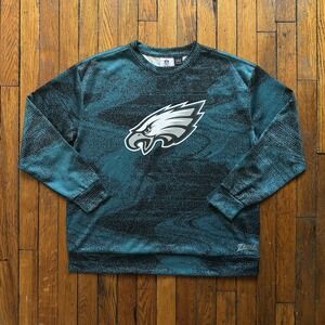 Zubaz Philadelphia Eagles Crew Neck Sweatshirt NFL Football Men S Static‎ Green